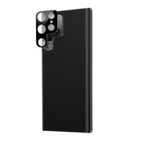 Стъклен протектор за камера S+ - Samsung Galaxy S22 Ultra 5G - черен, снимка 5 - Фолия, протектори - 43762919