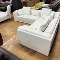 Бял кожен ъглов диван "Odyssey" - естествена кожа, снимка 5 - Дивани и мека мебел - 39944562