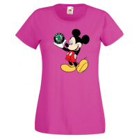 Дамска тениска Mickey Mouse Skoda .Подарък,Изненада,, снимка 7 - Тениски - 36529147