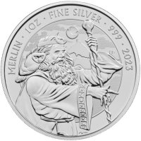 1 oz Сребърна монета "Мерлин" 2023 - Великобритания, снимка 1 - Нумизматика и бонистика - 43710248