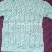 Плетен детски пуловер , снимка 3 - Детски пуловери и жилетки - 39614758