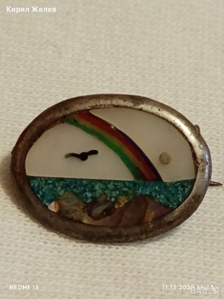 РЯДКА ВИНТИДЖ СРЕБЪРНА БРОШКА за КОЛЕКЦИОНЕРИ 52435, снимка 1