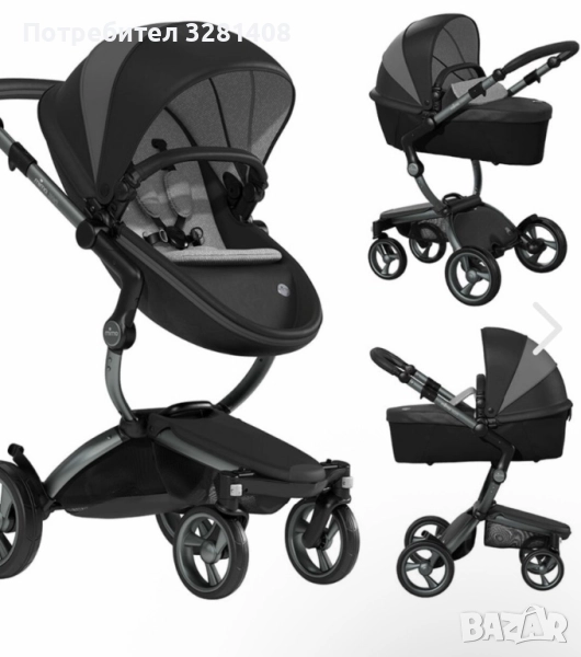 Количка Mima Xary 2 в 1 black, снимка 1