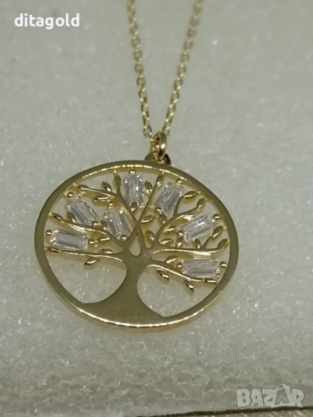 Ново 14К златно колие Дървото на живота 3.22 гр 460 лв, снимка 1