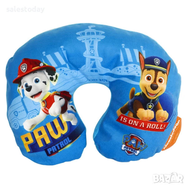 Възглавница за път за врат Paw Patrol , синя, снимка 1