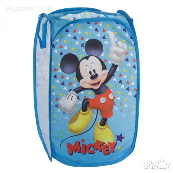 Сгъваема кутия за играчки Mickey, Синя, 35x35x58 см, снимка 1