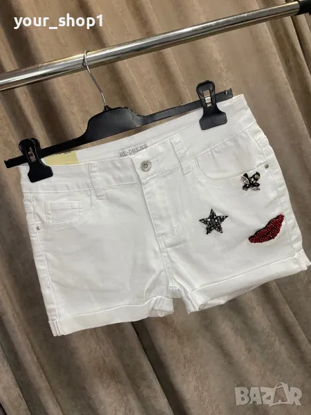 Бели къси дънкови панталони , снимка 1