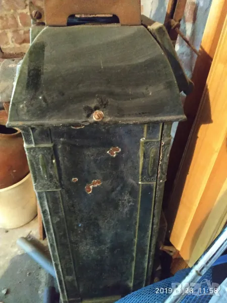 стара антикварна чугунена печка началото на миналия век, снимка 1