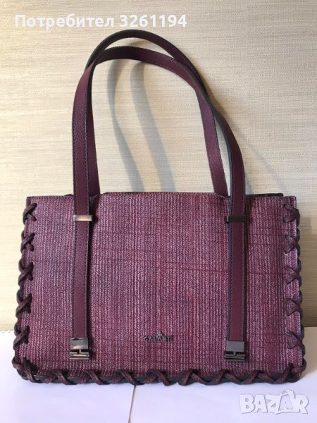 дамска  кожена чанта 3 в 1 - НОВА - цвят бордо , снимка 1