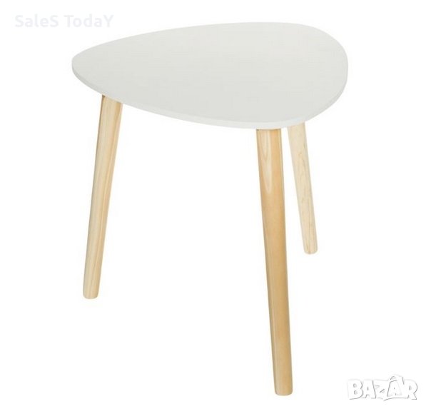 Помощна маса, декоративна, МДФ, бял, 38,5х38,5х39см, снимка 1