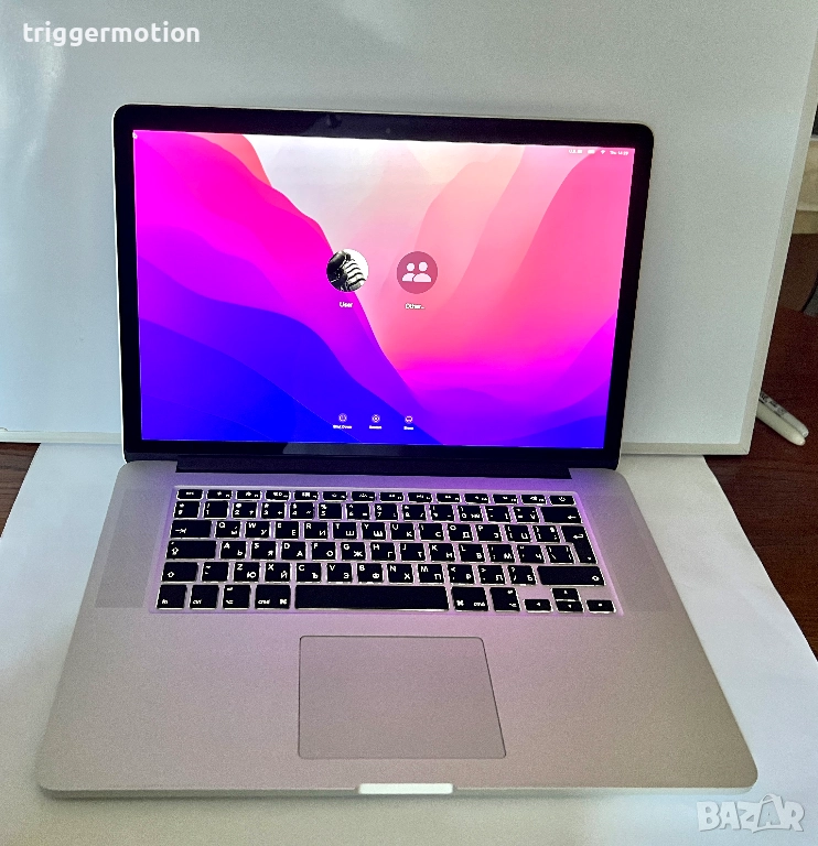 Apple MacBook Pro 15" (Mid 2015) A1398, 2.5GHz i7, 16GB RAM/512GB SSD, Батерия 23 цикъла, Кирилица, снимка 1