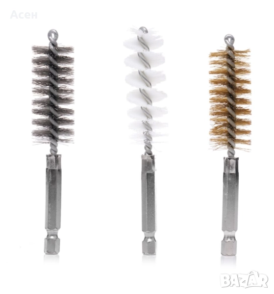 Четки за гнезда за инжектори и подгревни свещи 3 бр., снимка 1