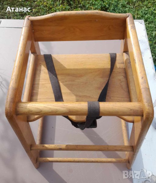 Детски дървен стол за хранене , снимка 1