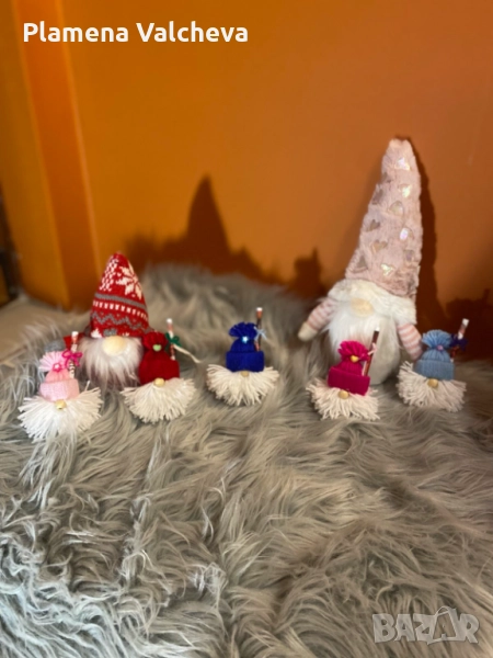 Весели и щури Коледни гномчета с Коледни късмети, снимка 1