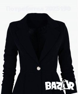 Дамско черно сако Н&М, снимка 1