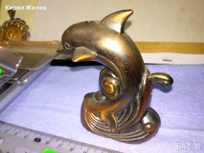 ФИГУРАЛНА ДЕКОРАТИВНА НАСТОЛНА БАКЕЛИТОВА ГАЗОВА ЗАПАЛКА - ДЕЛФИНЧЕ 41355, снимка 1