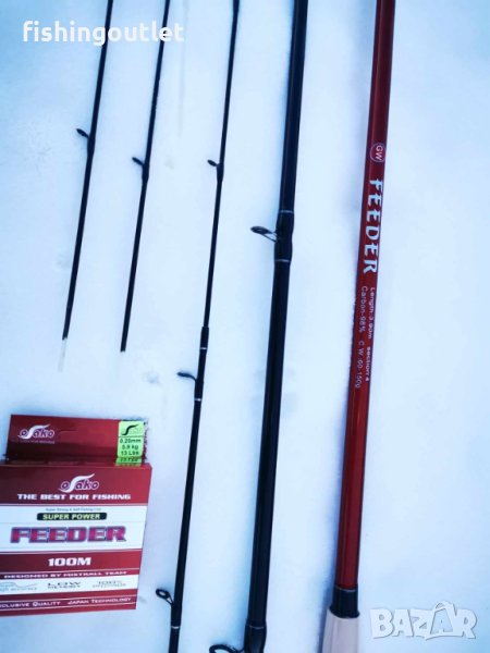 Фидер въдица 3.60 и 3.90мт, акция до 150гр с подарък корда, снимка 1
