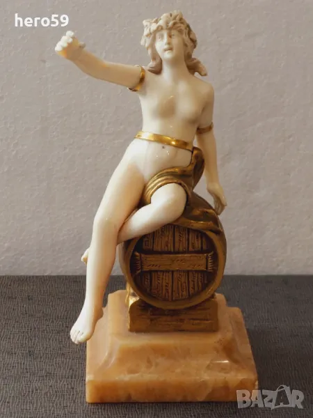 Много рядка скулптура еротика(бронз,кост,оникс) Jean Garnier 1853-1910 Франция Продадена, снимка 1