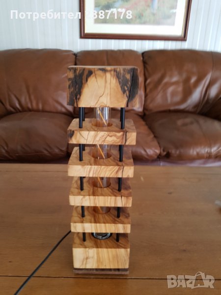 Декоративна лампа от масив (маслина), снимка 1