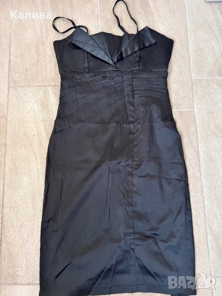 ЧИСТО НОВА Елегантна рокля в черно, снимка 1