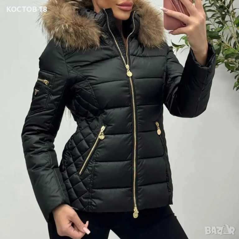 Зимно шушляково яке – 4262 качулка с естествен пух, снимка 1