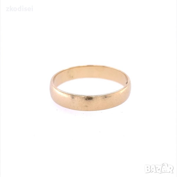 Златен пръстен брачна халка 3,81гр. размер:66 14кр. проба:585 модел:20567-1, снимка 1