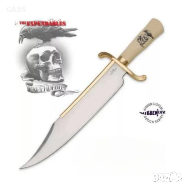 Нож Bowie "Expendables"/"Непобедимите" с кожена кания, снимка 1