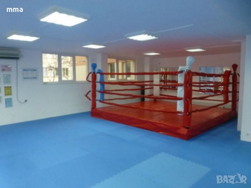 BG Боксов ринг 4х4 м. х 20 см. с 2 см. подложка и покривало от винил !, снимка 1