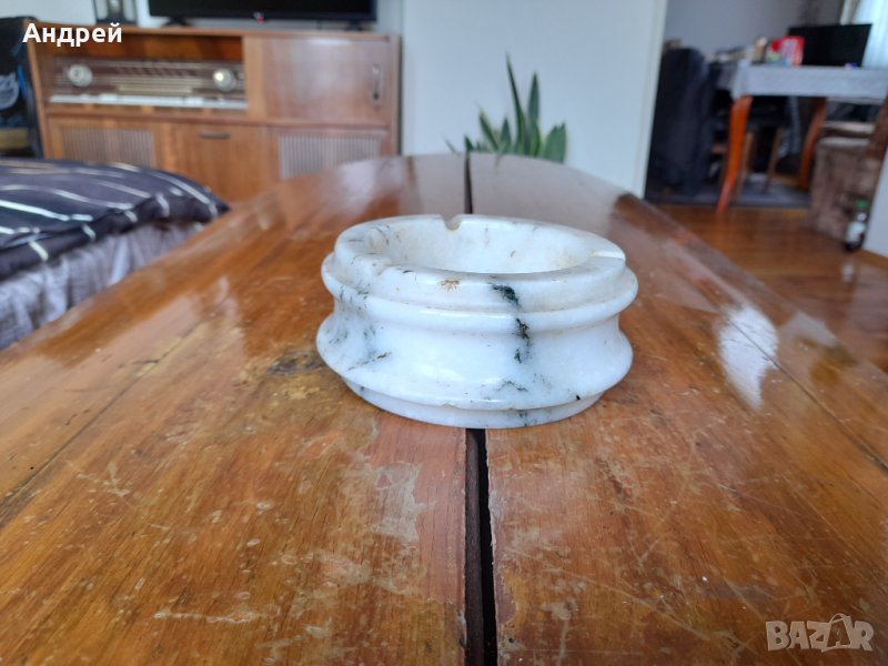 Стар Мраморен пепелник, снимка 1