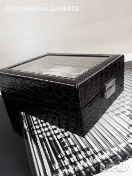 Луксозна кутия за часовници с прозрачен капак, снимка 1