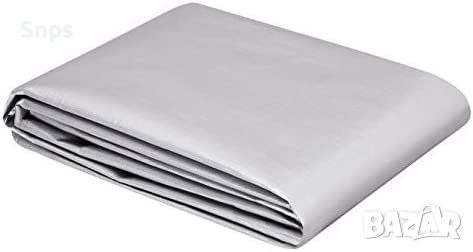 Брезенти покривала, сребристо/черно, 1,8 х 2,5 м, 3 броя, снимка 1