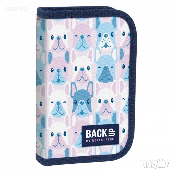 Несесер с eдин цип BackUP кучета, PASTEL BULDOG 088973, снимка 1