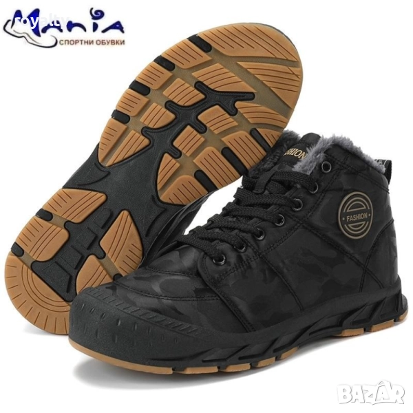 Мъжки топли боти с връзки, снимка 1
