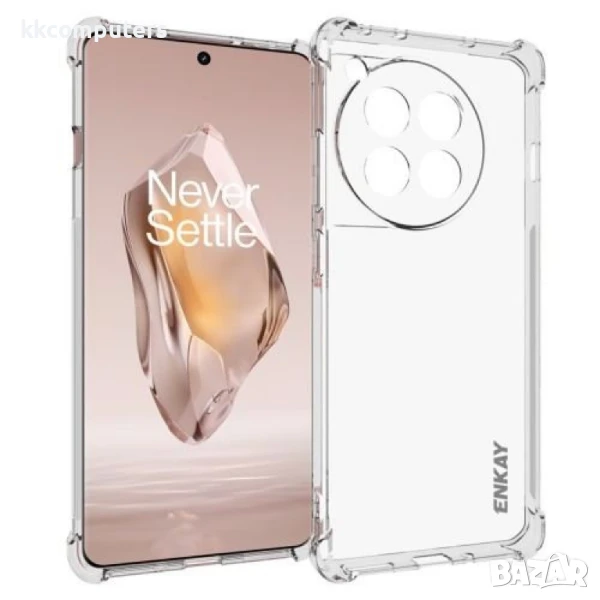 OnePlus Ace 3 5G / 12R 5G Удароустойчив ENKAY Силиконов Калъф и Протектор, снимка 1