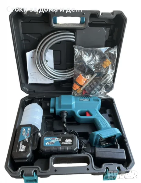 ✨Комплект акумулаторна водоструйка с 2 батерии в куфар, снимка 1