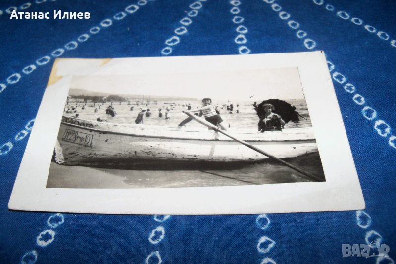 Стара картичка -снимка от Варна, плажа преди 1944г., снимка 1