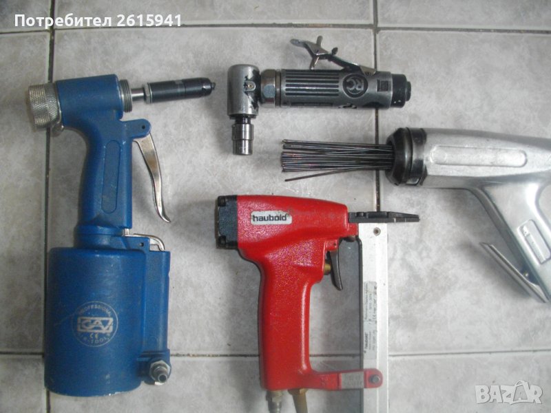 Пневматични: Нитачка Профи/Иглен Чук-29 Игли-Немски/Шведски Такер За Скоби/Прав Шлайф Шлифовалка RC, снимка 1