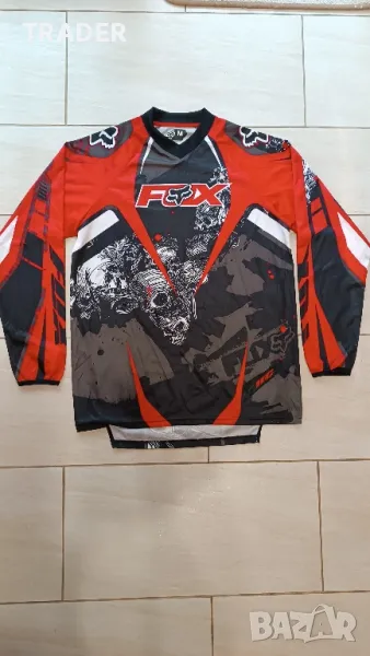 ветровка, джърси, тениска с дълъг ръкав блуза мотокрос колоездене МТВ маунтинбайк FOX, снимка 1
