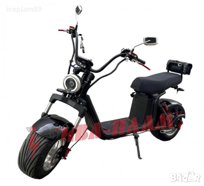Електрически скутер ’Harley’-3000W,60V,22aH+Преносима батерия+Bluetooth+Аларма+ЛИЗИНГ, снимка 1