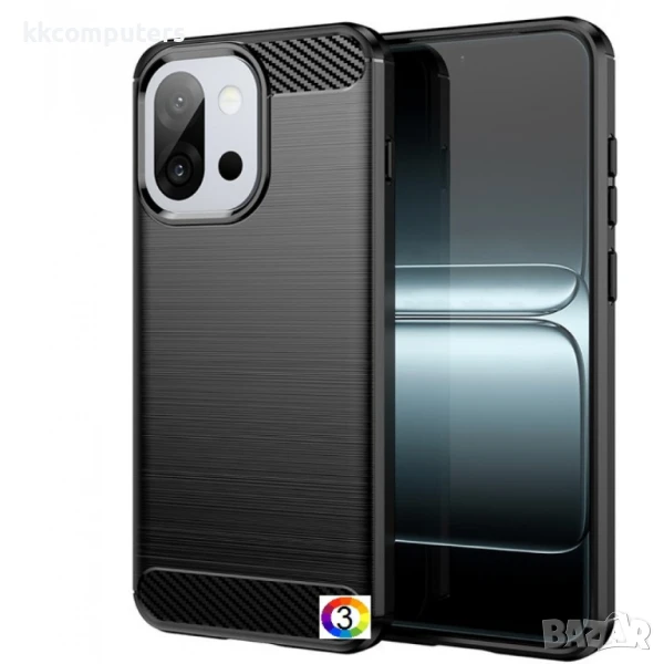 OnePlus 13s 5G / OnePlus 13T 5G Удароустойчив Carbon Fiber Калъф и Протектор, снимка 1