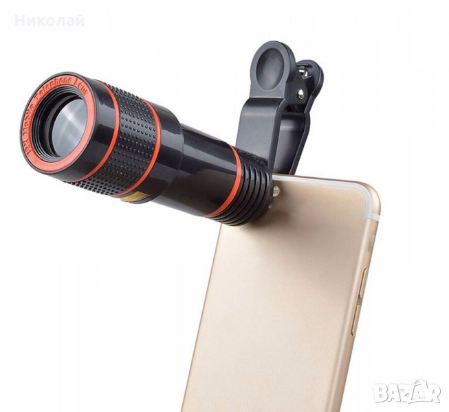 Оптика за телефон 12 х Zoom , телескоп за телефон , Комплект, снимка 1