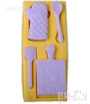 Кухненски прибори съдове дъска ръкавица лъжица силиконов молд форма калъп гипс, снимка 1