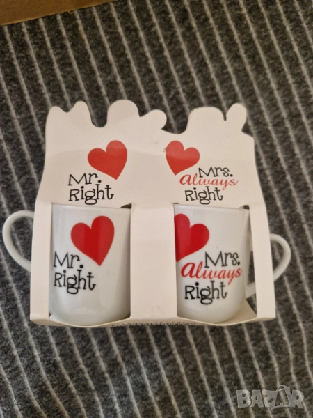 ПРОМОЦИЯ! Комплект чаши Г-н и Г-жа винаги прав/a, снимка 1
