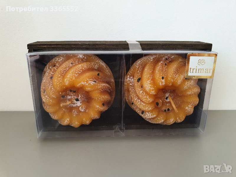 Декоративни свещи под формата на кексчета, снимка 1