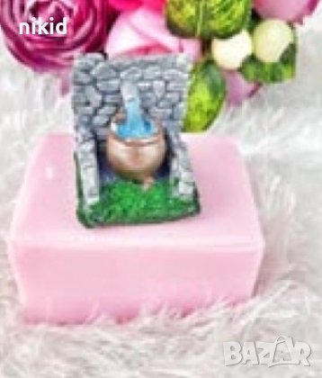 мивка чешма с камъни силиконов молд форма фондан гипс шоколад декор, снимка 1
