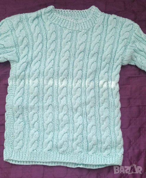 Плетен детски пуловер , снимка 1