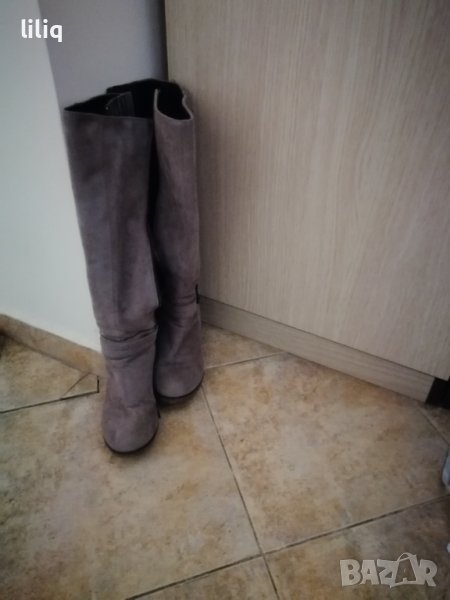 Страхотни ботуши естествен велур , снимка 1