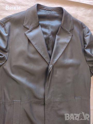 Мъжко елегантно кожено палто / дълго сако Kenzo Homme, снимка 12 - Якета - 34870823