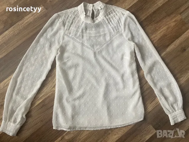 Бяла интересна риза, снимка 4 - Ризи - 50391340