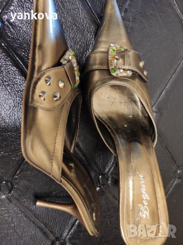 Чехли Златни, снимка 9 - Сандали - 32964698